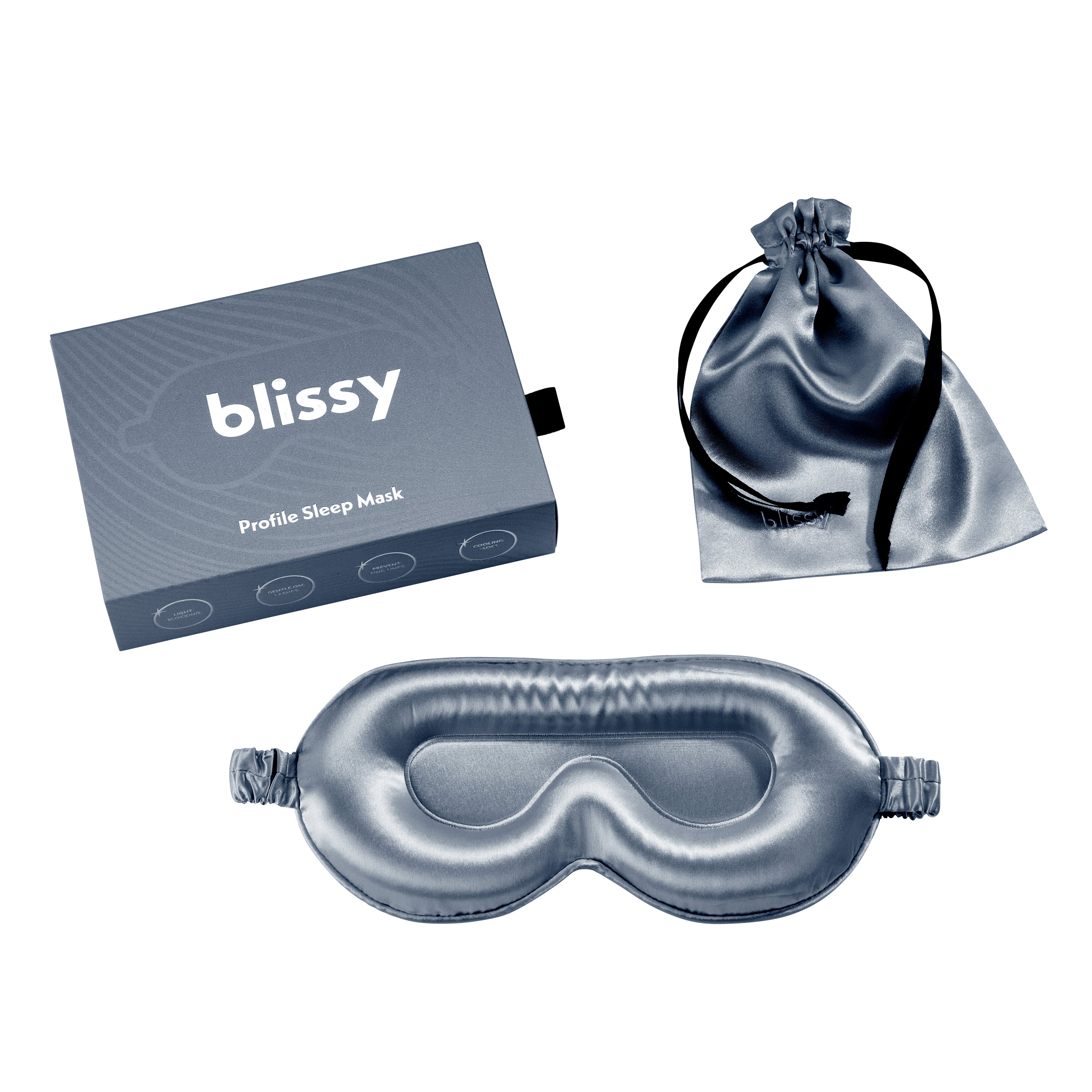 Sleep Mask - Ash blue - Profile