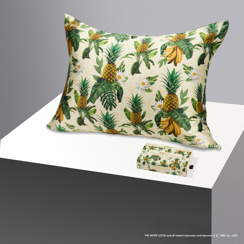 Pillowcase - White Lotus - Pineapple - Queen