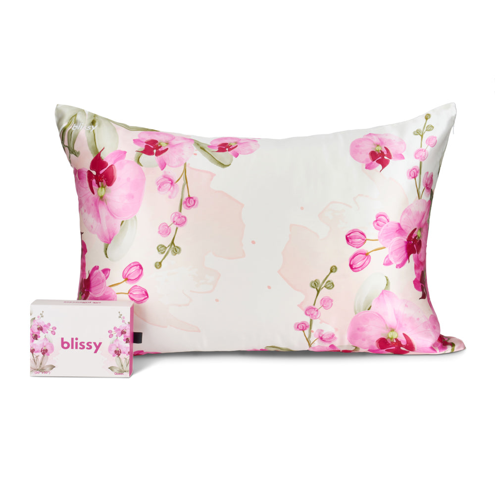 Blissy 100 Mulberry 22Momme Silk Pillowcase Zodiac Flower