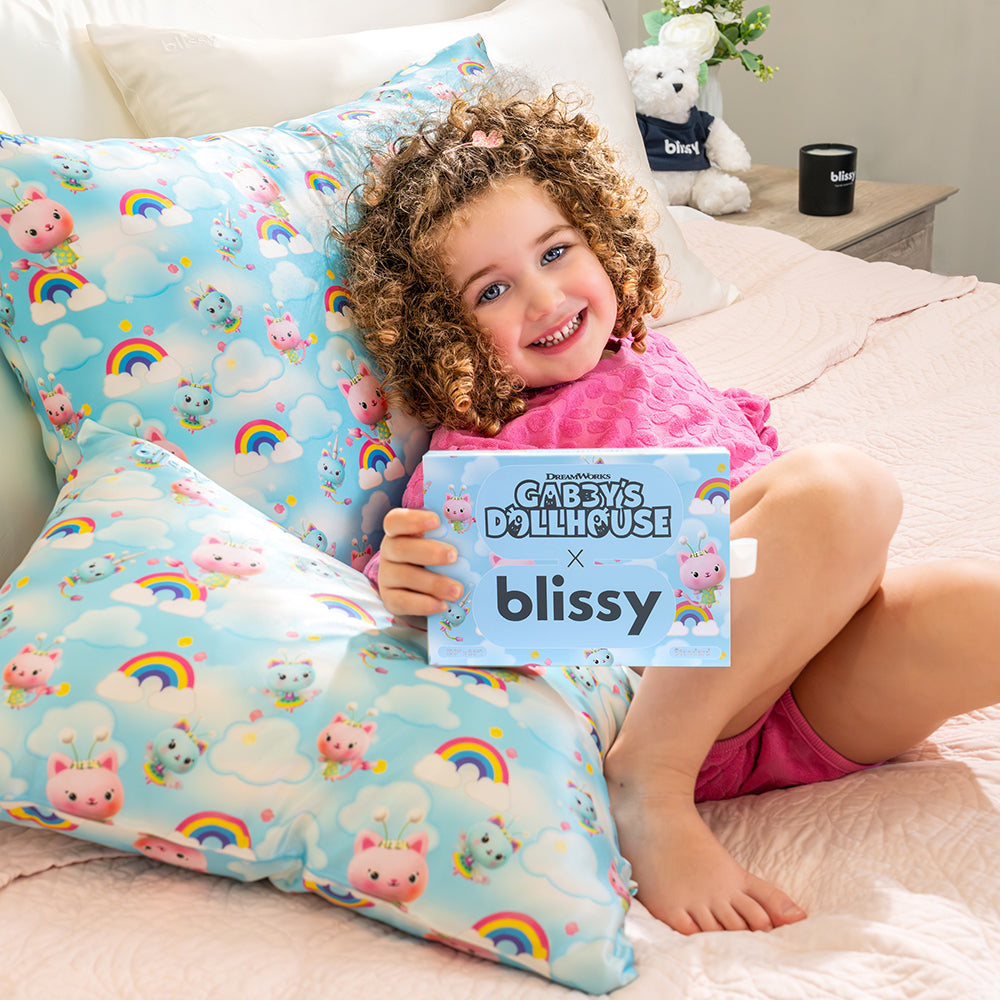 pastel rainbow clouds pillowcase