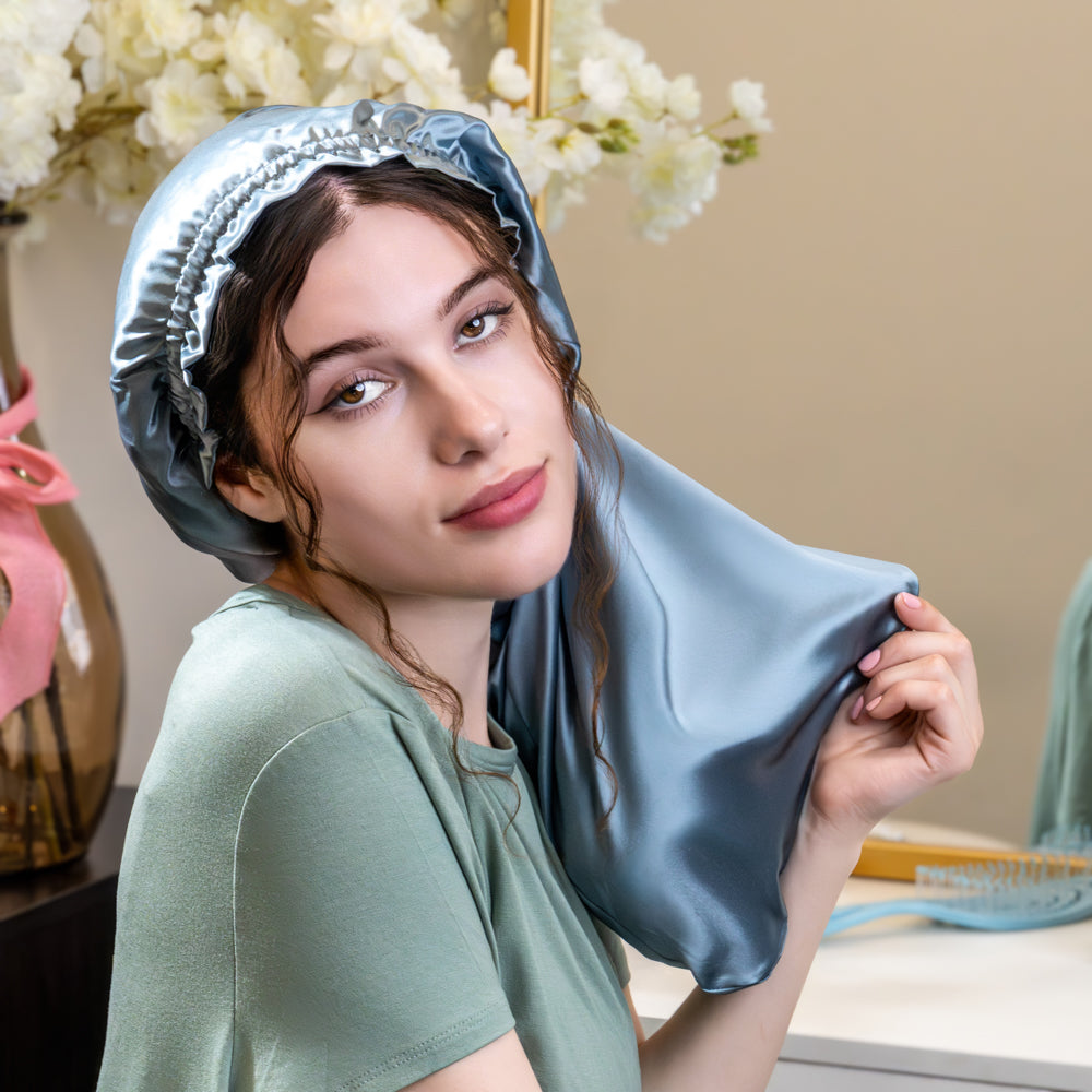 Blissy Cascade Bonnet - Ash Blue