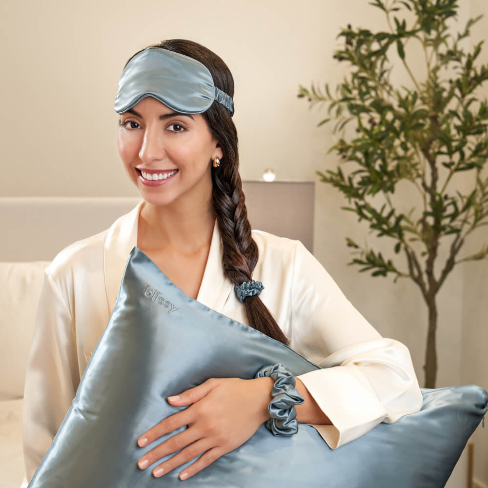 King Ash Blue Blissy Dream Set – Blissy Premium Silk