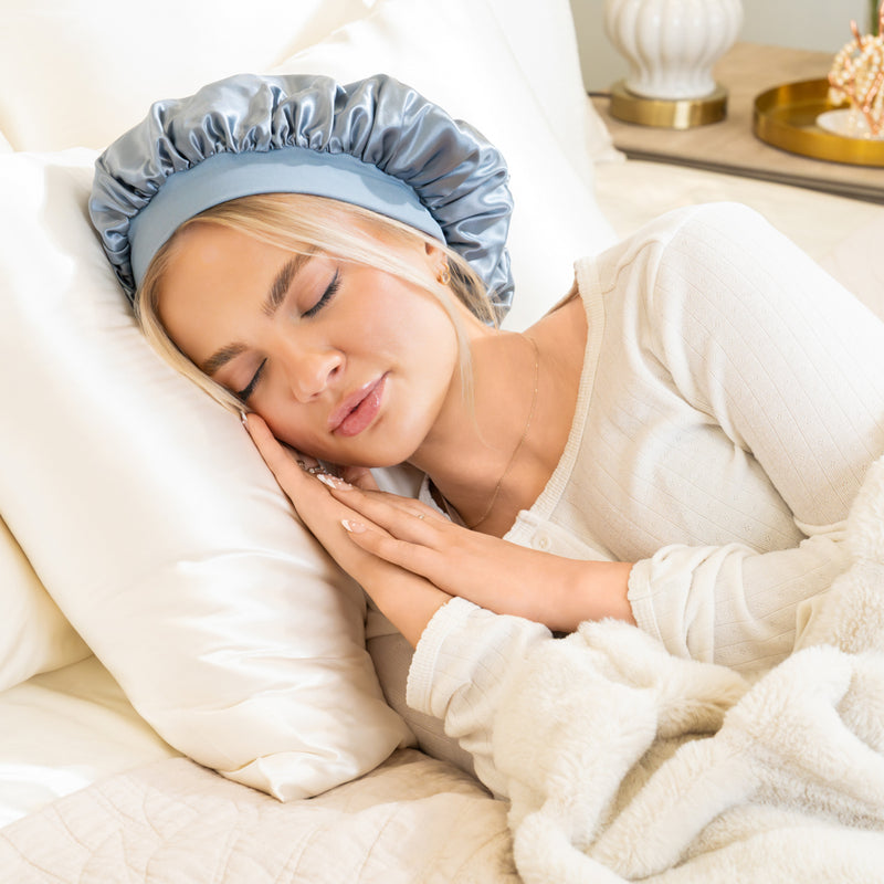 Blissy Halo Bonnet - Ash blue