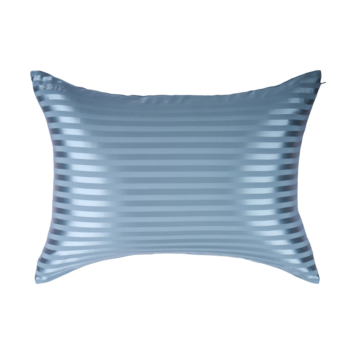 Ash Blue Striped Mulberry Silk Pillowcase – Blissy King