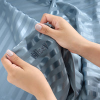 Pillowcase - Ash Blue Striped - Standard