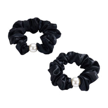 Load image into Gallery viewer, Blissy Pearl Scrunchies - Black