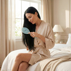 Blissy Blue Silk Blissy Detangling Brush Detail –