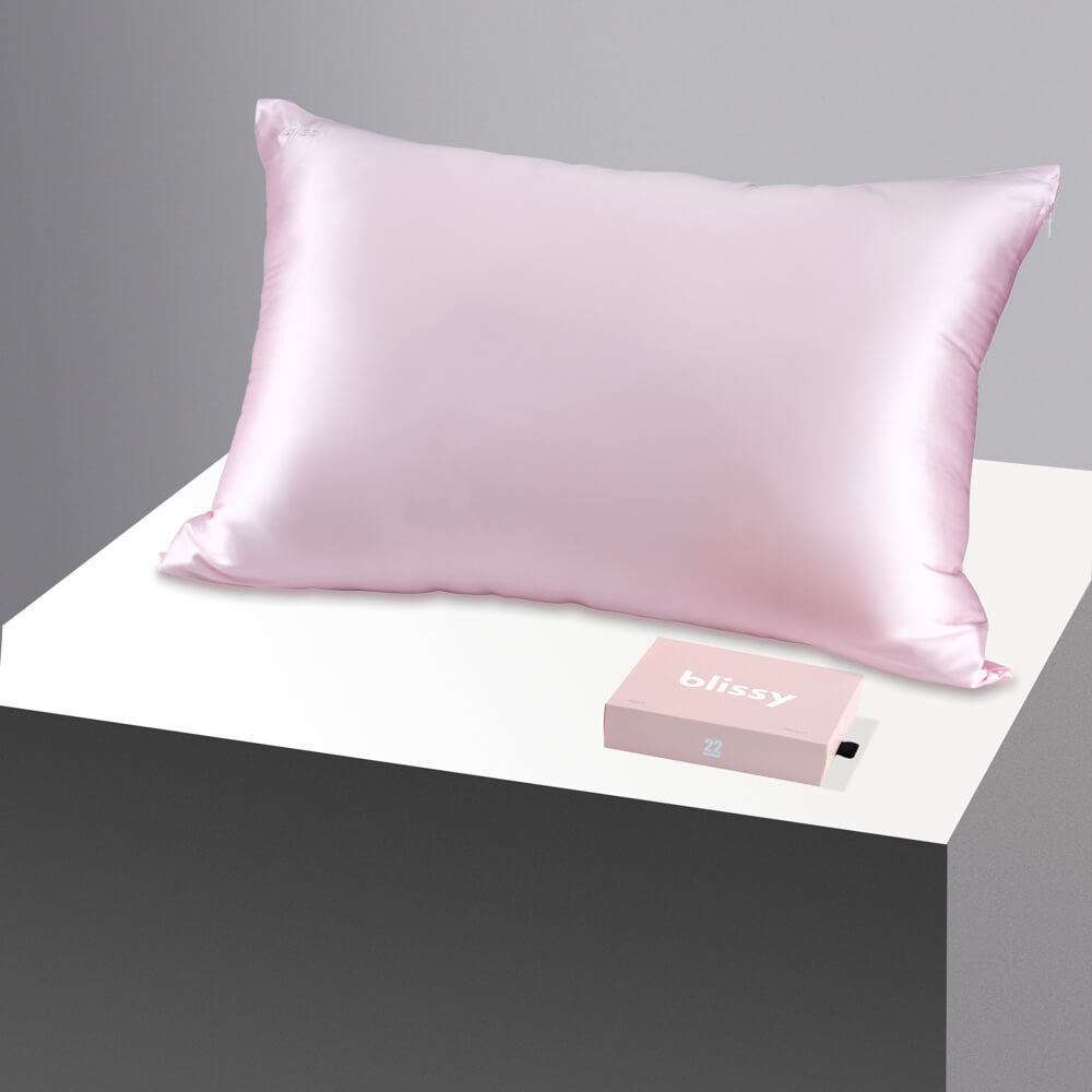 Blissy Queen Blush Pillowcase – 22 Momme Mulberry Silk, 100% Silk