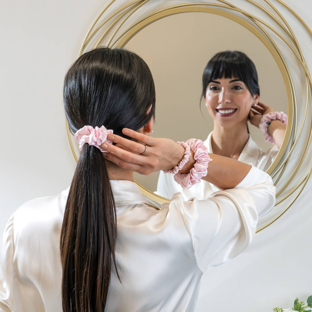 Blush Blissy Scrunchies – Blissy Premium Silk