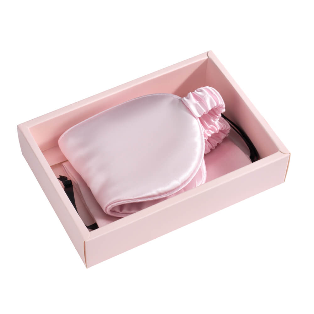 Blush Sleep Mask Close-Up – Blissy 22 Momme Silk