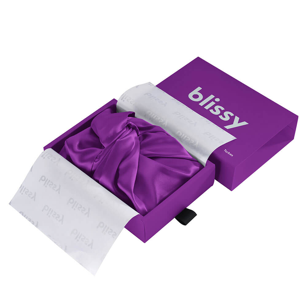 Blissy Royal Purple Silk Blissy Bonnet Detail –