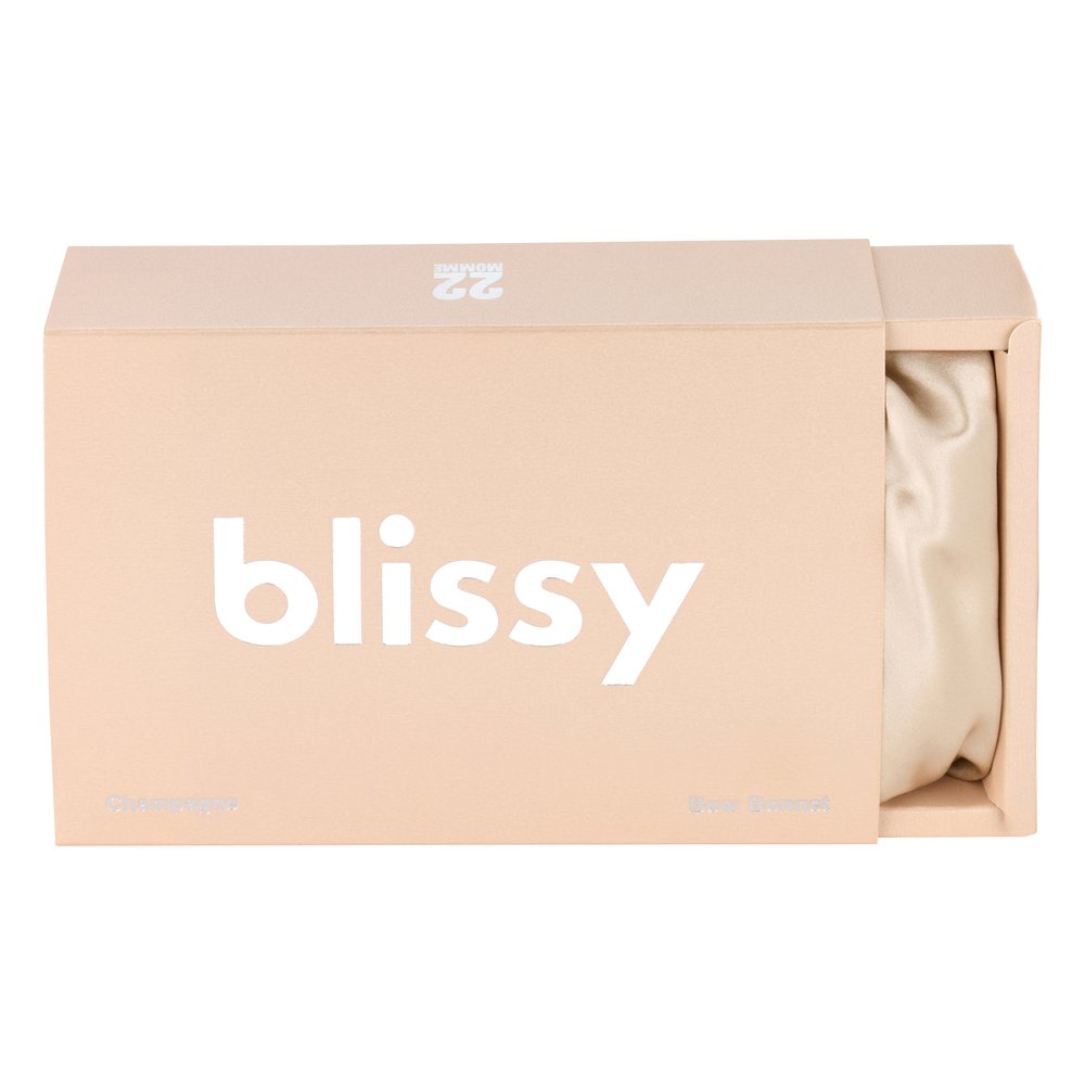 Blissy 100% Mulberry Silk Silk Blissy Silk Bow Bonnet Detail –