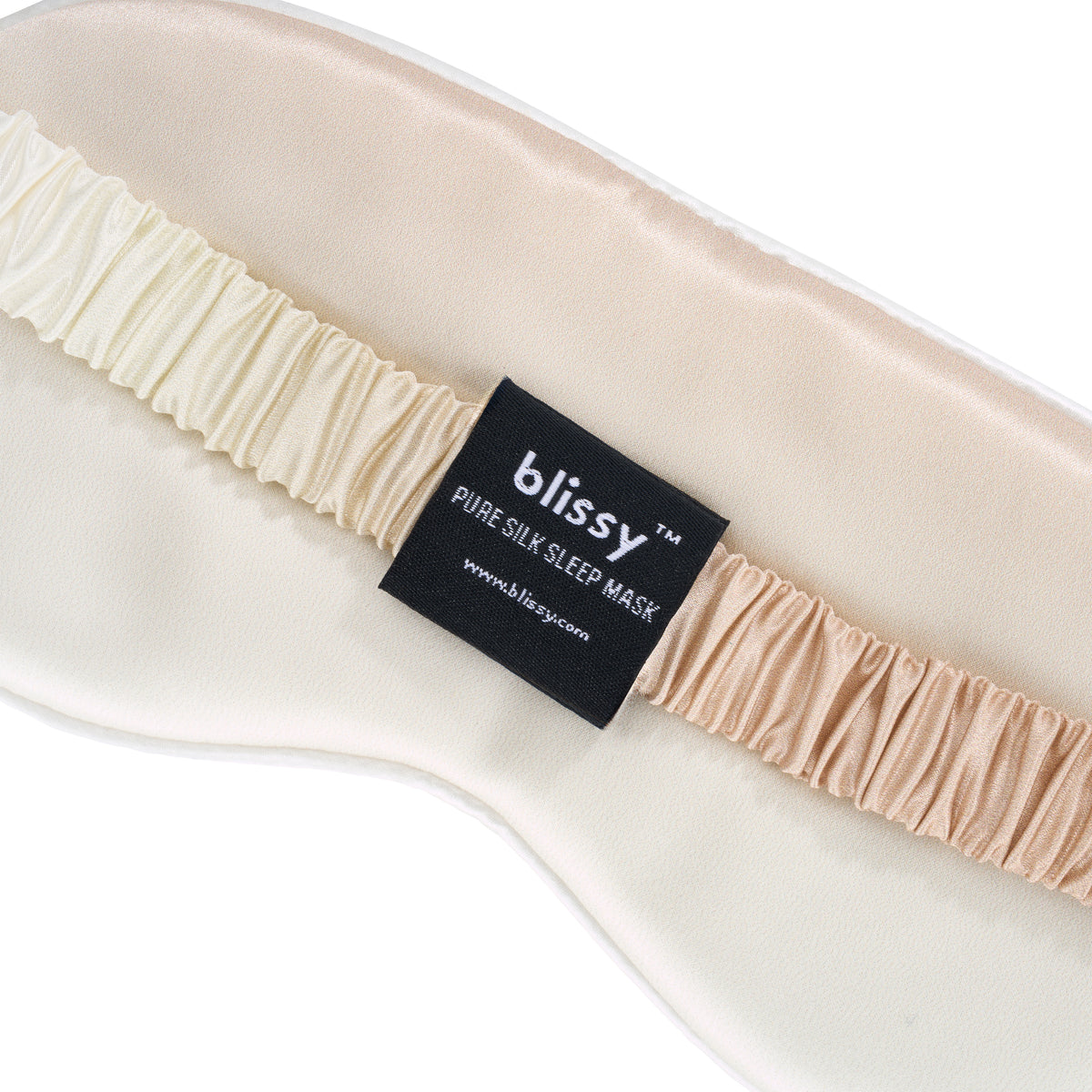 Blissy Champagne Ombre Silk Sleep Mask Detail –