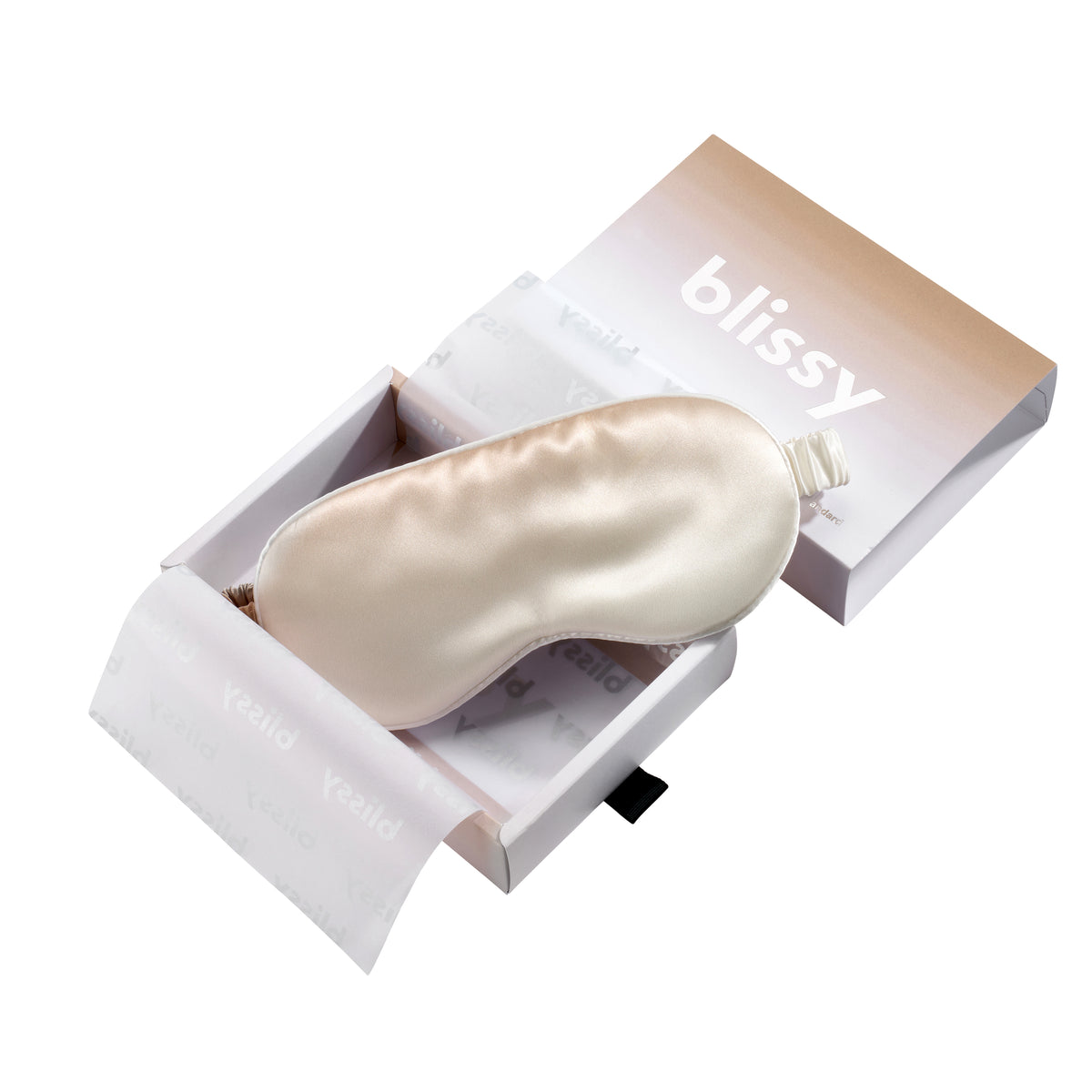Blissy Mulberry Silk Sleep Mask – Champagne Ombre
