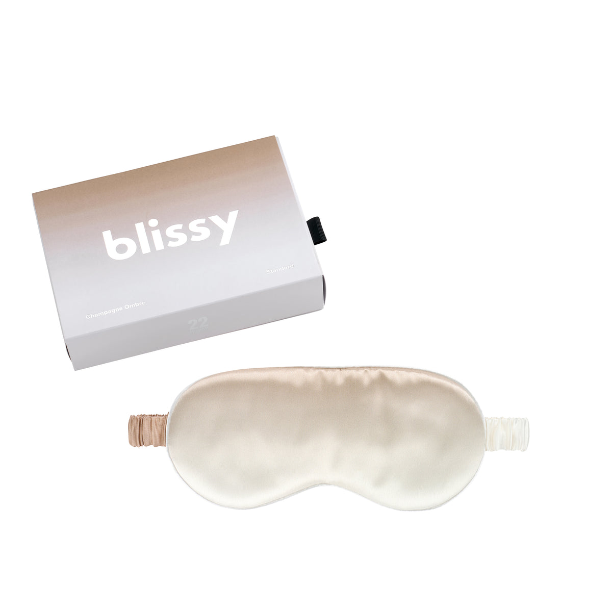 Blissy Champagne Ombre Silk Sleep Mask Detail –