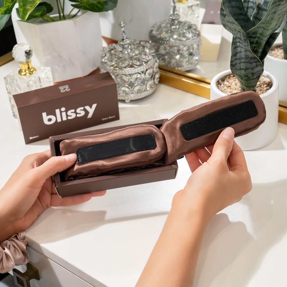 Blissy Mulberry Silk Blissy Beauty Band – Chocolate
