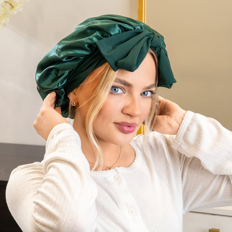 Blissy Bow Bonnet - Emerald