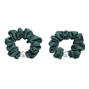 Blissy Pearl Scrunchies - Emerald