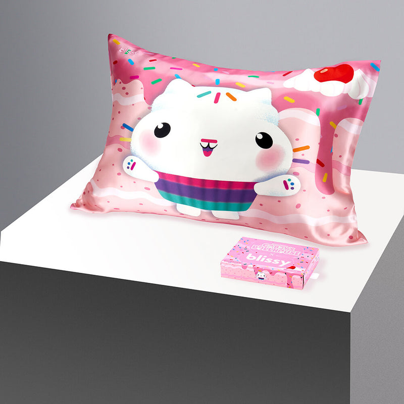 Pillowcase - Gabby's Dollhouse - Cakey Cat - Queen - Blissy Queen Gabby'S Dollhouse Pillowcase – 22 Momme Mulberry Silk, 100% Silk