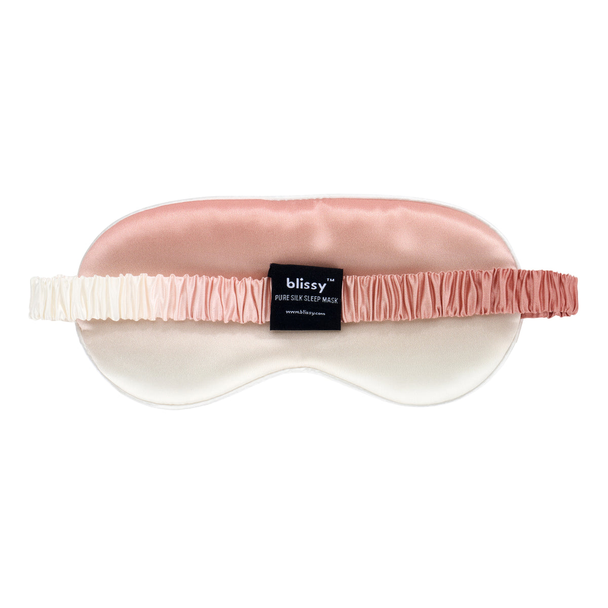 Blissy Rose Gold Ombre Sleep Mask Lifestyle – Mulberry Silk