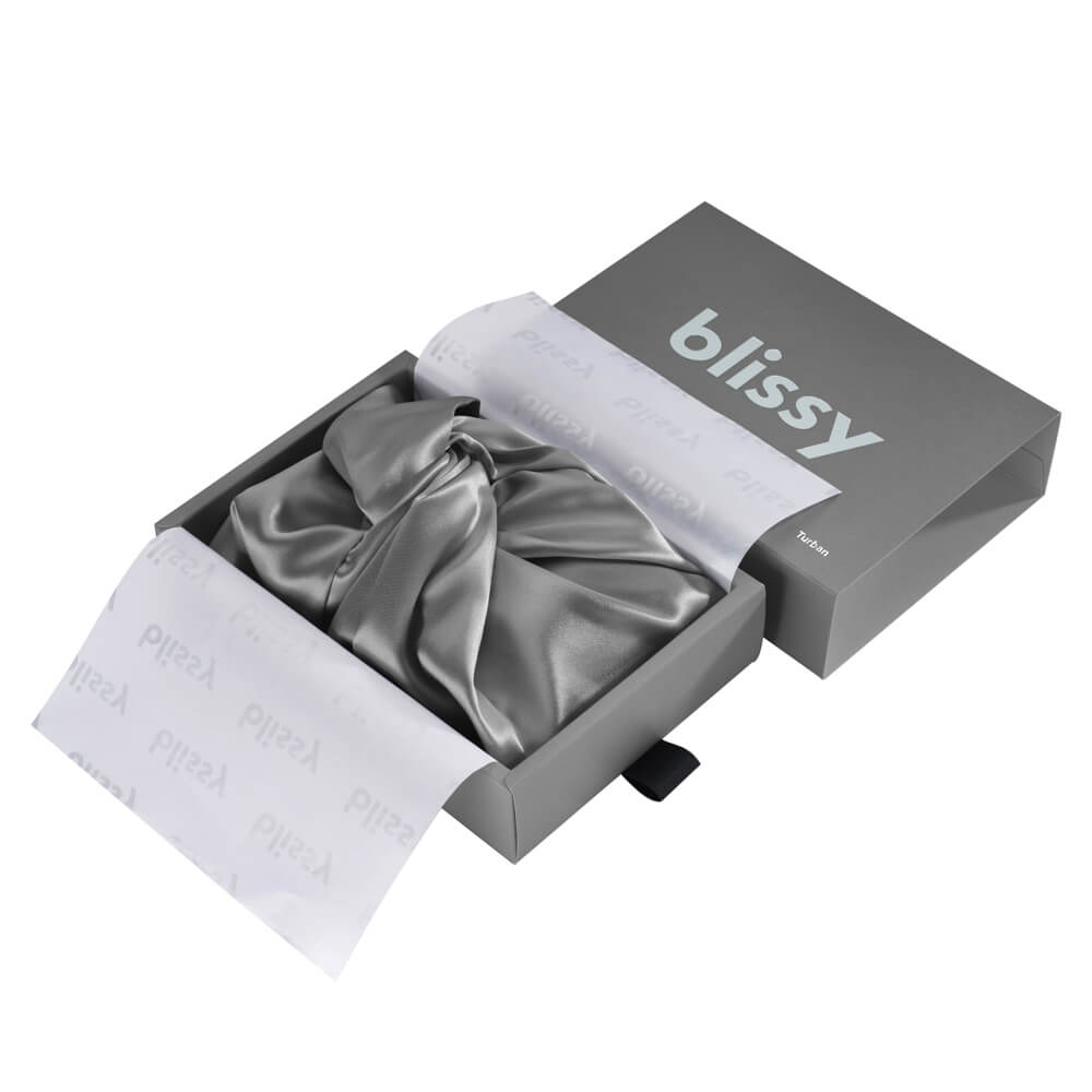 Blissy Grey Silk Blissy Bonnet Detail –