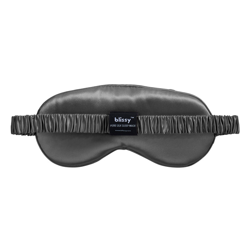 Sleep Mask - Grey - Diamond Quilted