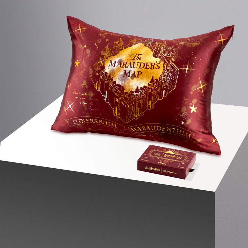 Pillowcase - Harry Potter - Marauder’s Map™ - Queen - Blissy Silk Pillowcase Mulberry Silk Harry Potter – Blissy