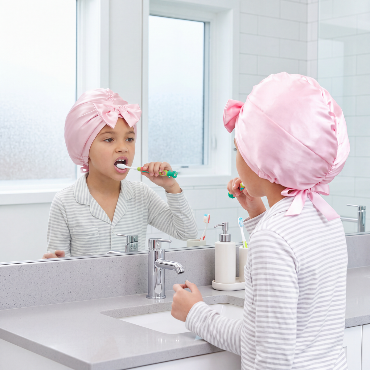 Blissy Junior Bow Bonnet - Blush