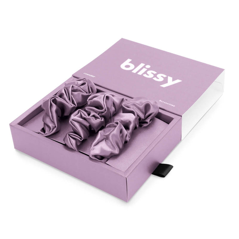 Blissy Scrunchies - Lavender - Blissy Lavender Blissy Scrunchies – 22 Momme Mulberry Silk, 100% Silk