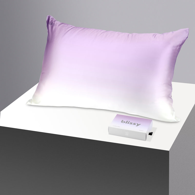 Pillowcase - Lavender Ombre - Standard - Blissy King Lavender Ombre Pillowcase – 22 Momme Mulberry Silk, 100% Silk
