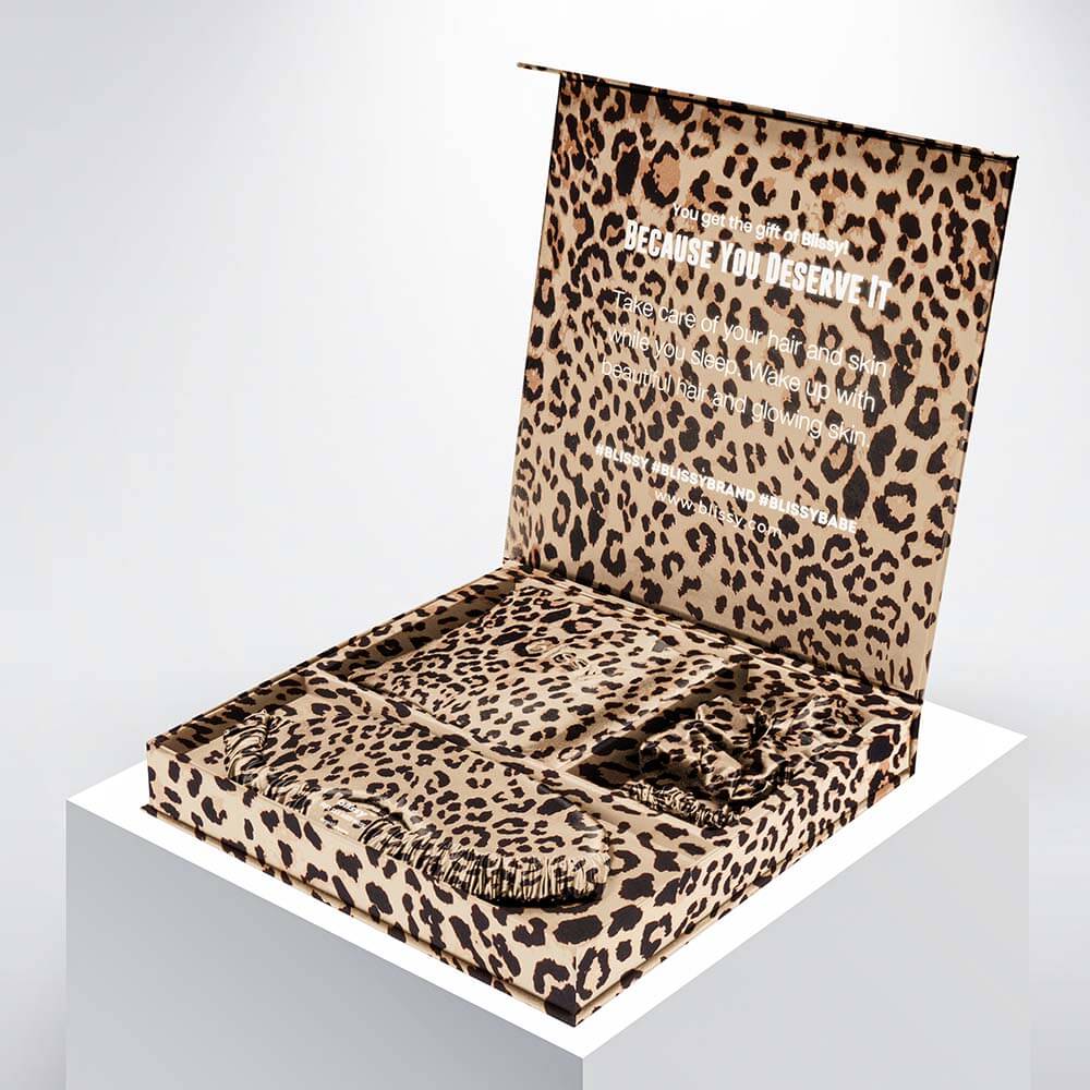 Blissy Standard Leopard Blissy Dream Set – 22 Momme Mulberry Silk, 100% Silk