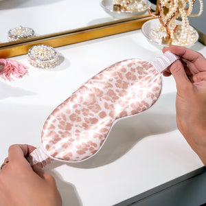 Sleep Mask - Nicole Miller - Mauve Cheetah