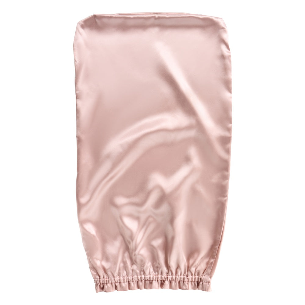 Pink Blissy Cascade Bonnet Close-Up – Blissy 22 Momme Silk