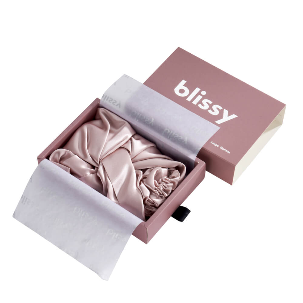 Blissy Pink Silk Blissy Bonnet Detail – Large