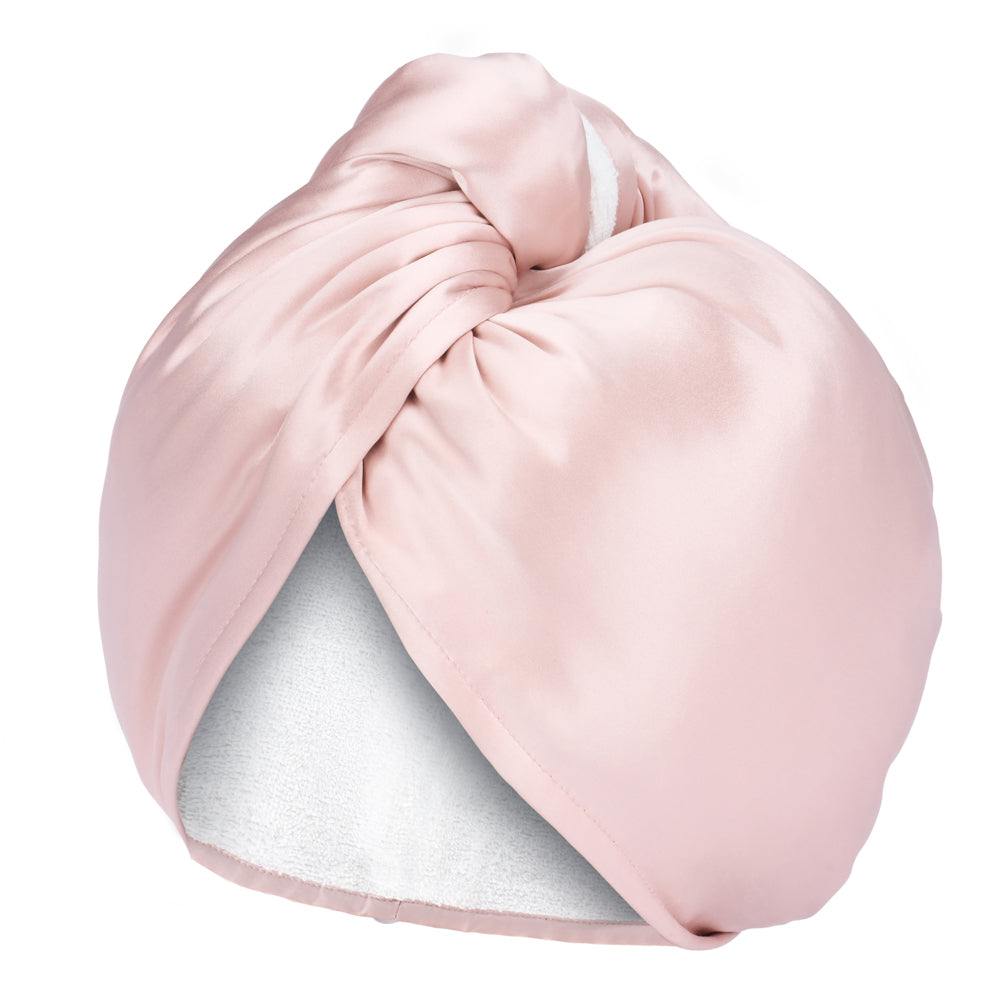 Blissy Pink Reversible Towel – 22 Momme Mulberry Silk, 100% Silk