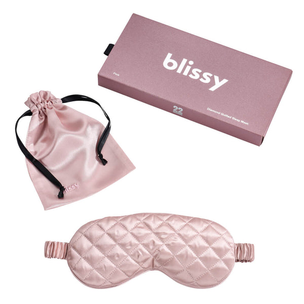 Blissy Pink Sleep Mask – 22 Momme Mulberry Silk, 100% Silk