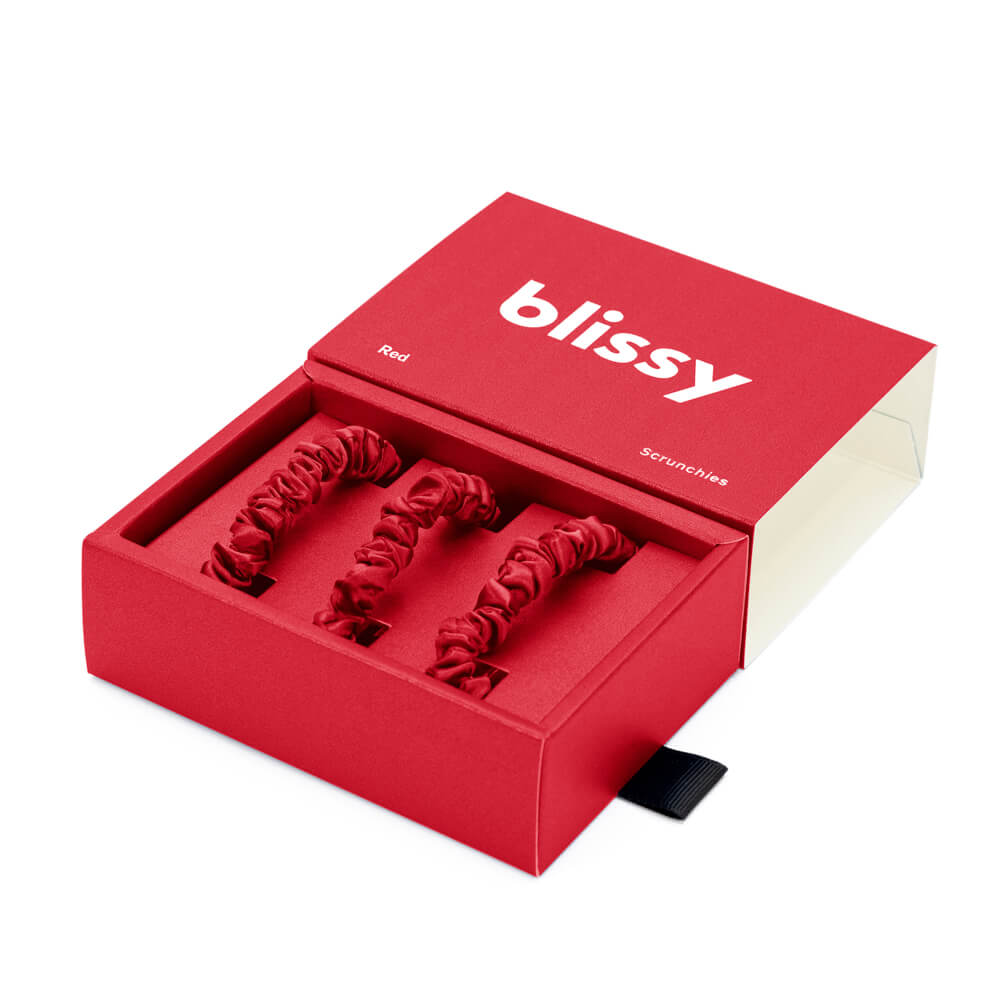 Blissy Skinny Scrunchies - Red