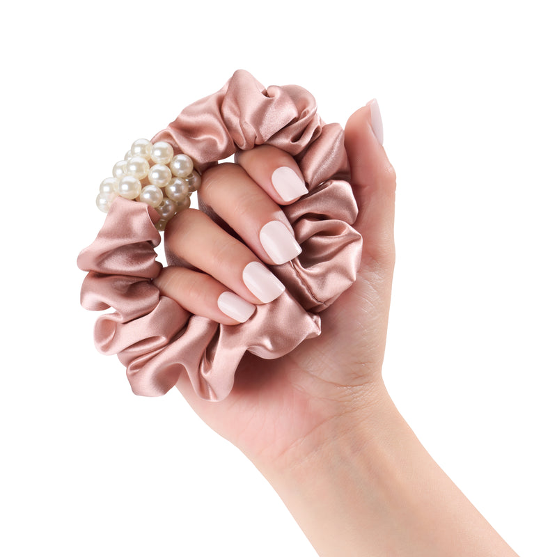 Blissy Petite Pearl Scrunchies - Rose Gold