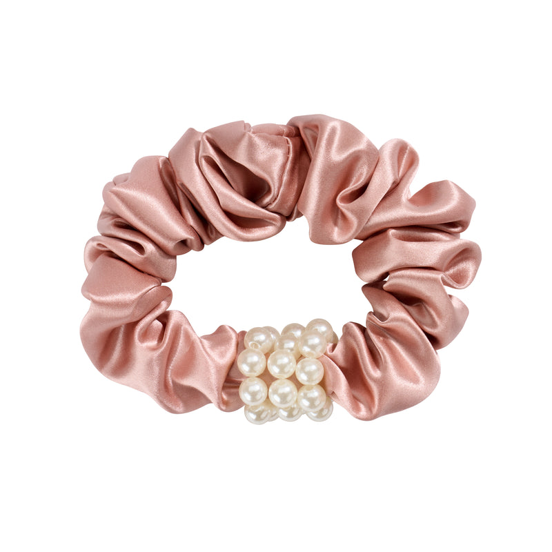 Blissy Petite Pearl Scrunchies - Rose Gold