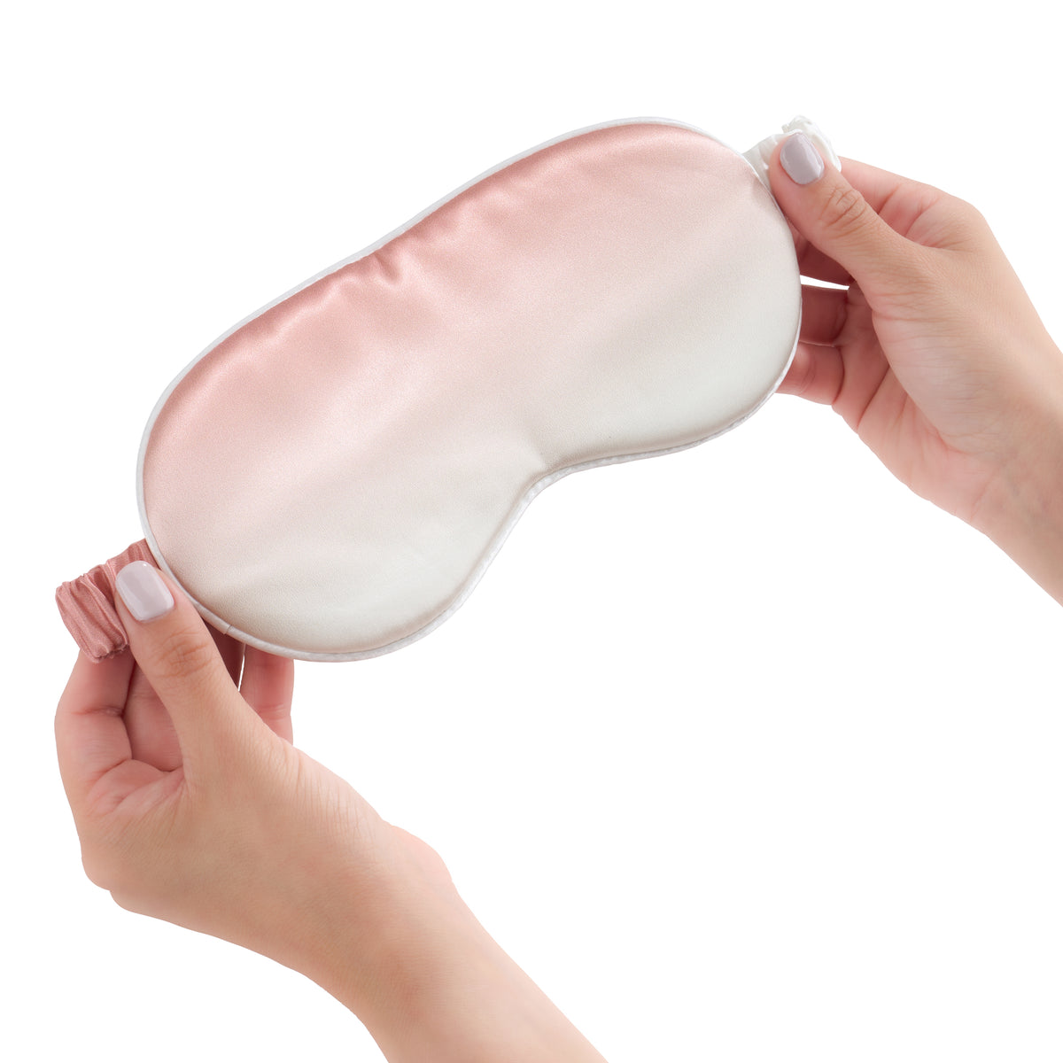 Blissy Rose Gold Ombre Sleep Mask Lifestyle – Mulberry Silk