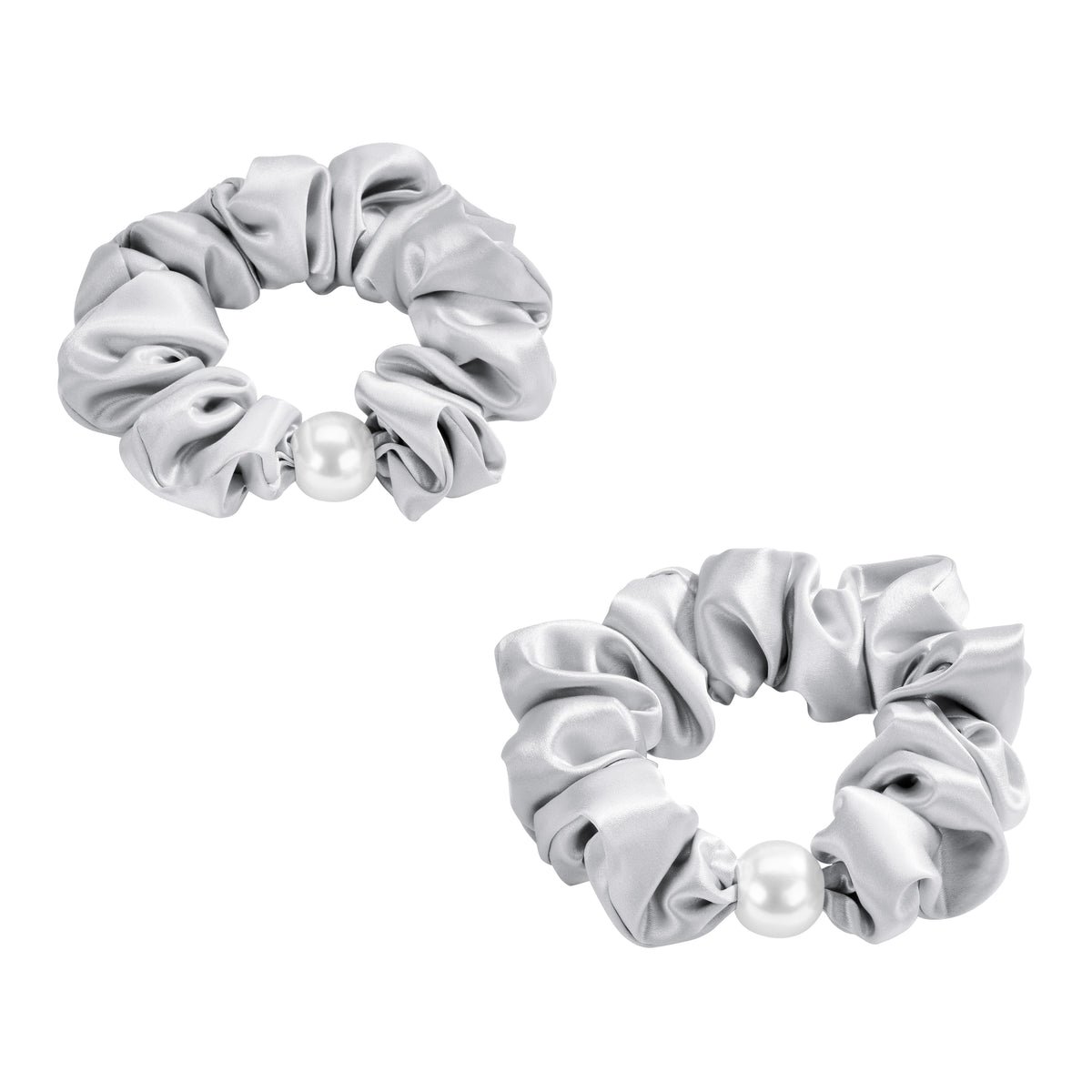 Blissy Silver Blissy Pearl Scrunchies Lifestyle – Mulberry Silk