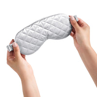 Sleep Mask - Silver - Diamond Quilted