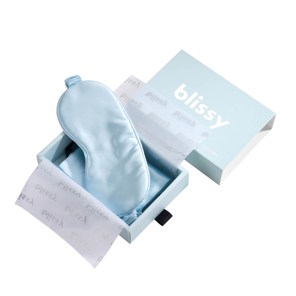 Sky Blue Mulberry Silk Sleep Mask – Blissy