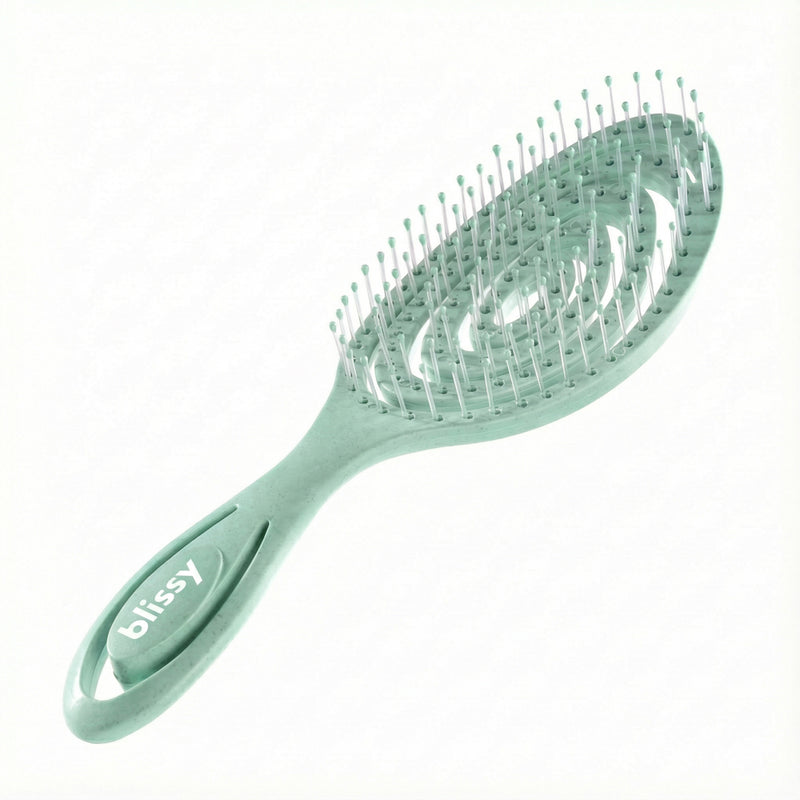 Blissy Teal Blissy Detangling Brush Lifestyle – Mulberry Silk