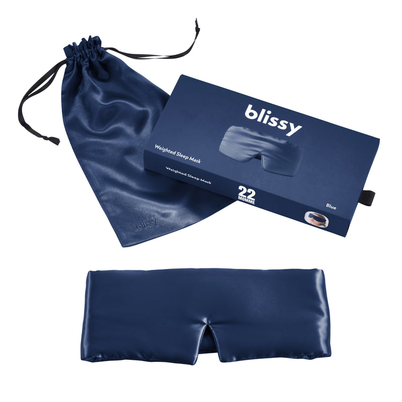 Sleep Mask - Blue - Weighted