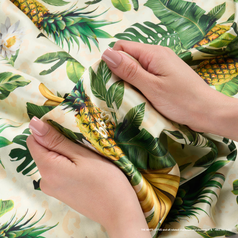 Pillowcase - White Lotus - Pineapple - King