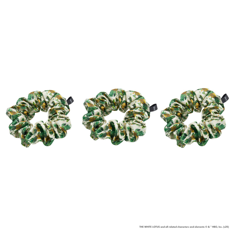 Blissy Scrunchies - White Lotus - Pineapple