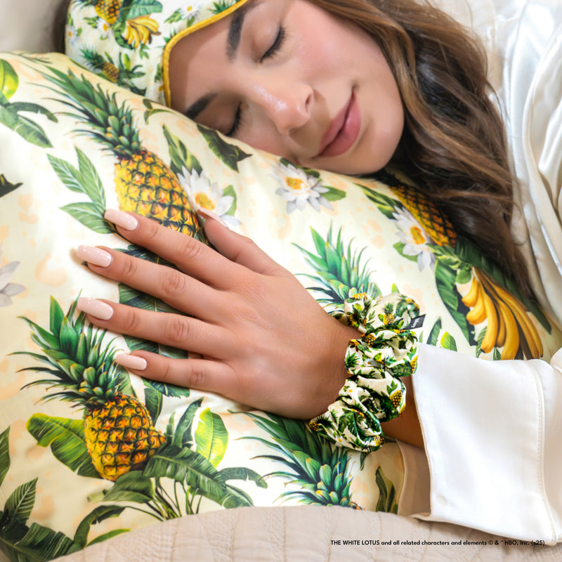 Blissy Scrunchies - White Lotus - Pineapple