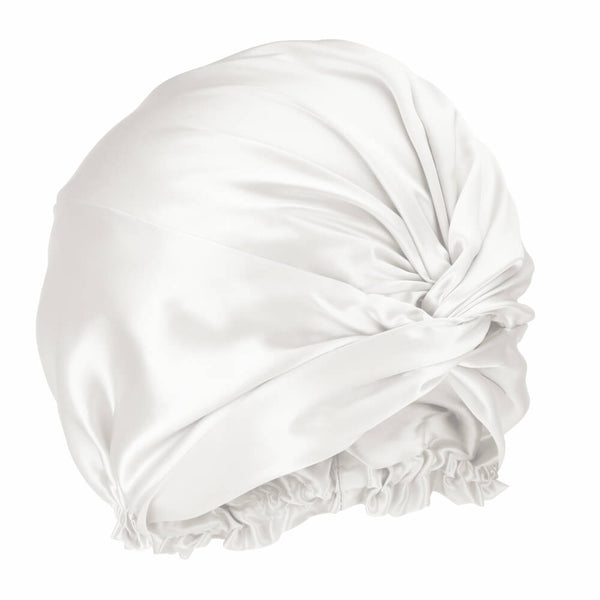 Blissy White Blissy Bonnet – 22 Momme Mulberry Silk, 100% Silk