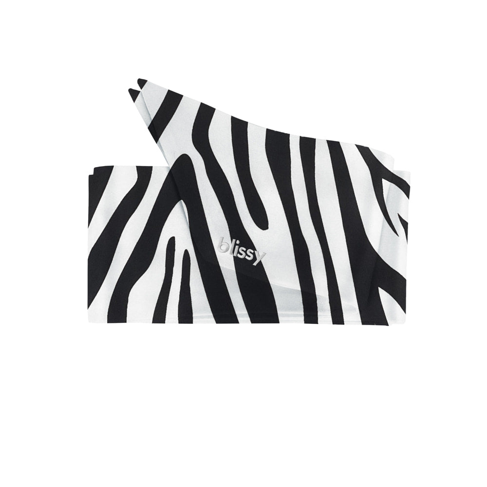 Blissy Mulberry Silk Blissy Hair Ribbon – Zebra